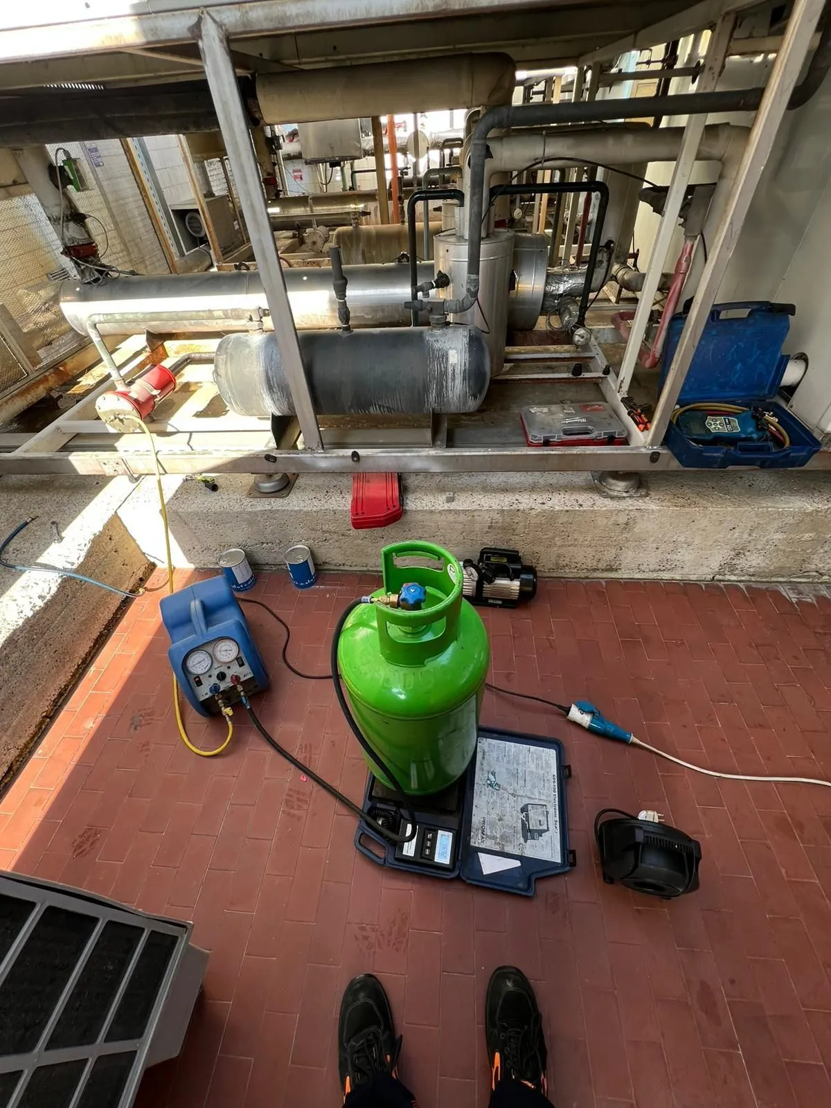 Sistema di refrigerazione industriale in esercizio